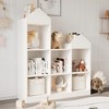 Garvee Toy Storage Organizer 7-Cubby Kids Bookshelf White Bookcase Toddlers Playhouse Cabinet Shelf for Boys Girls for Playroom, Nursery, Kids Room - 3 of 4