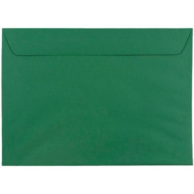 JAM Paper 9 x 12 Booklet Envelopes Dark Green 263915982