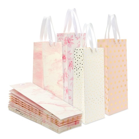 Sparkle And Bash 12 Pack Wine Bottle Gift Bags, 4 Designs (5 X 13.75 X 4  In) : Target
