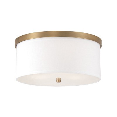 Capital Lighting Midtown 3 - Light Flush Mount in  Aged Brass
