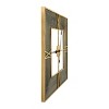 30" Square Wood Finish and Trim Wall Clock Gold  - Storied Home - 3 of 4