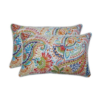 2pk Gilford Festival Rectangular Outdoor Throw Pillow - Pillow Perfect