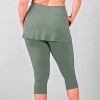 Calypsa Women's Plus Size Chlorine Resistant Skirted Swim Capris - 2 of 2