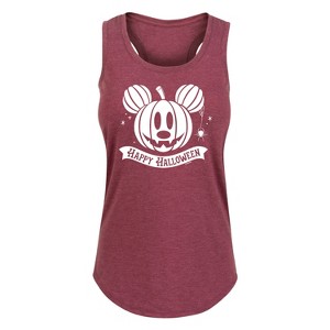 Women's - Disney - Mickey's Pumpkin Graphic Racerback Tank - 1 of 4