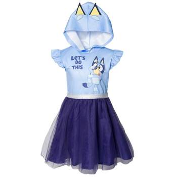 Bluey Girls Mesh Cosplay Dress Little Kid to Big Kid