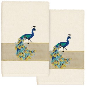 Linum Home Textiles 100% Turkish Cotton PENELOPE Embellished Towel Set - 1 of 4