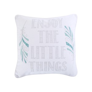 Spa Pintuck Enjoy the Little Things Decorative Pillow - Levtex Home - 1 of 3