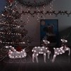 vidaXL Reindeer And Sleigh Christmas Decoration Set of 2 - Gold - 2 of 4