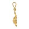 Black Bow Jewelry 14k Yellow Gold 2D Turtle Pendant - 2 of 4