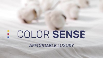Light Blue Cotton Standard Pillowcase Set with Sateen Weave