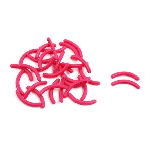 Unique Bargains 30pcs Rubber Makeup Eyelash Curler Refill Replace Pads 1.4" x 0.2" Rose Red - 1 of 3