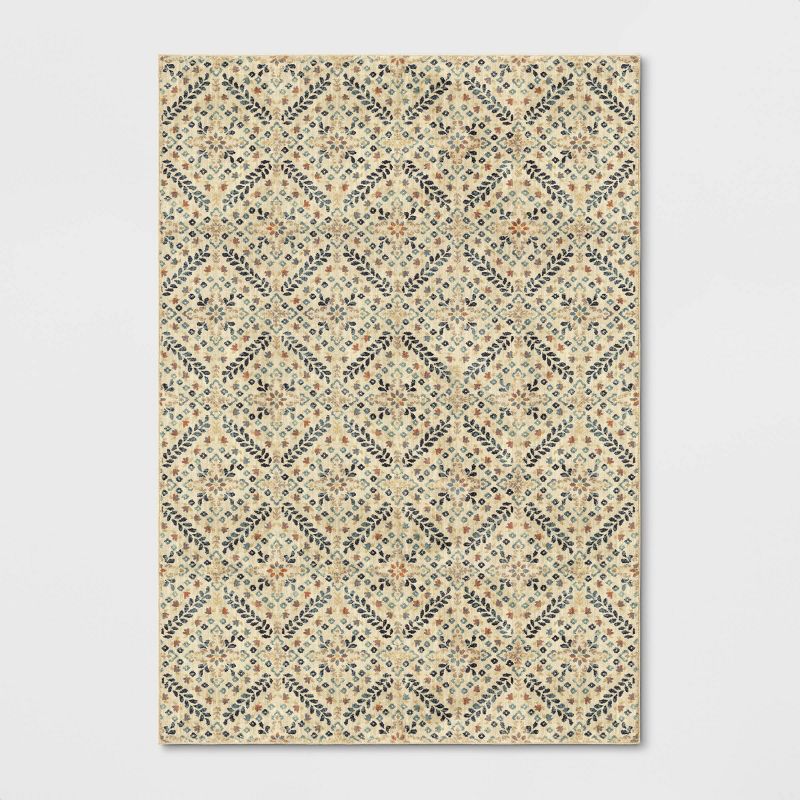 Oxon Floral Mosaic Woven Area Rug - Threshold™, 1 of 5