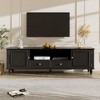 PAGED 2 Drawers TV Stand with Open Compartment for TVs Up to 80 Inch,Console Table with 2 Cabinets and 5 Solid Legs for Bedroom,Living Room - 2 of 4