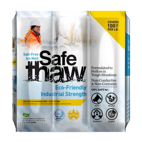 Safe Thaw Industrial Strength Salt Free Pet Safe Snow Ice Melter And  Traction Agent For Concrete, Asphalt, And More : Target
