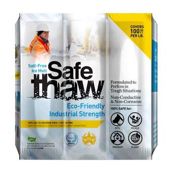 Safe Thaw Industrial Strength Salt Free Pet Safe Snow Ice Melter and Traction Agent for Concrete, Asphalt, and More