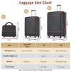 FURNIinspire Bag And Luggage Sets Family Friendly 3 Pieces Luggage And Cosmetic Case Spinner Suitcase With TSA Lock, Black, 20" 28" - 3 of 4