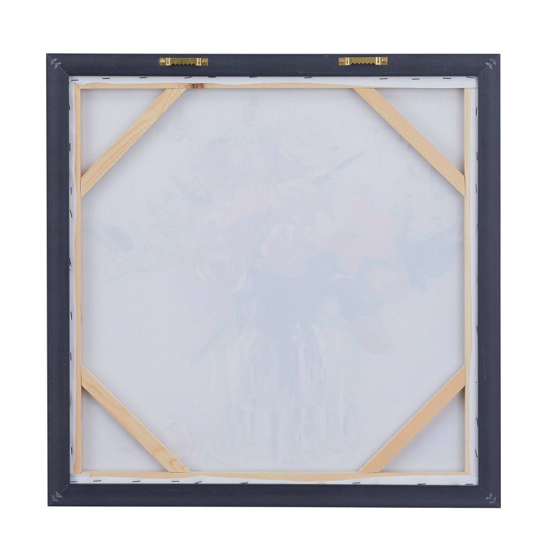 Canvas Floral Handmade Bouquet Framed Wall Art with Gold Frame Pink - Olivia &#38; May, 3 of 7