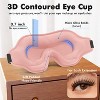 Weighted Eye Mask for Sleeping for Men and Women, Ideal for Lash Extensions, Travel Blackout Night Blindfold with Adjustable Strap (Pink-3D) - 4 of 4