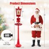Costway 8 ft Musical Christmas Streetlight with Warm White LED Lights Snowy Effects - 3 of 4