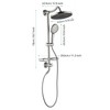 ALEXOUN Shower System, with 10" Rain Showerhead, 4-Function Hand Shower, Adjustable Slide Bar and Soap Dish - 3 of 4