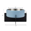 THE LICKER STORE Intersecta Small/Medium Concrete & Stainless Steel Bowl 16oz (2 Cups) w/ Metal Stand Pet Feeder - 4 of 4
