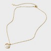 14K Gold Dipped Crystal and Mother of Pearl Circle Spinner Initial Necklace - A New Day™ - 3 of 4
