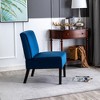 NicBex Velvet  Accent Chair with Minimalist Design,Modern Armless Chairs with Solid Wood Legs for Bedroom,Reading Room,2PC - 4 of 4