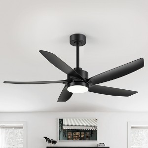 Airsurfer Vintage Black 5-Blade Ceiling Fan with LED Light & Remote, Silent DC Motor for Indoor Living Room or Bedroom - 1 of 4