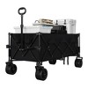 Collapsible Utility Wagon Cart with All Terrain Wheels, Heavy Duty Foldable Beach Wagon, Portable Shopping Cart for Groceries Sand Camping - 3 of 4