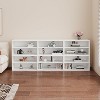 Heynemo Cube Storage Organizer, 2 Tiers Stackable Bookcase with Adjustable Shelf,  Single Cube Shelf, Wooden Modular Storage System - 3 of 4