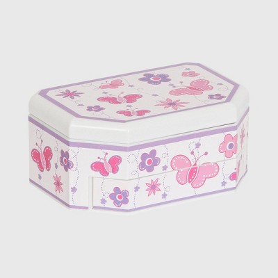 SONGMICS Ballerina Music Jewelry Box for Little Girls White