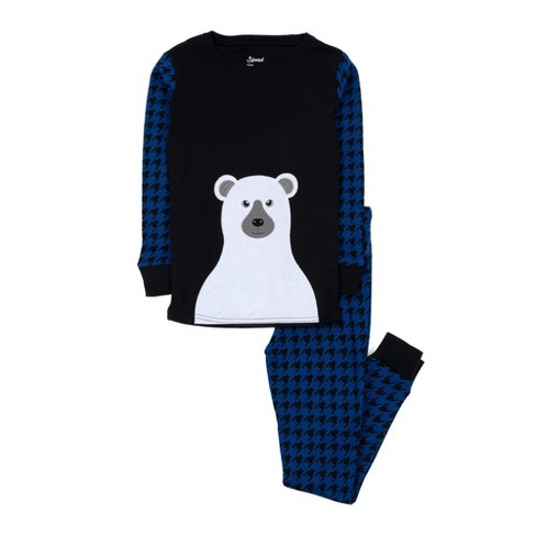 Leveret Kids Cotton Top & Fleece Pants Polar Bear Pajamas – Leveret Clothing