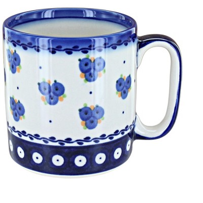 Blue Rose Polish Pottery K05 Galia Plain Coffee Mug
