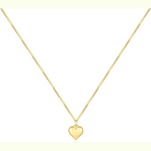 Heart Pendant Choker Necklace for Women, with Polishing Cloth and Velvet Bag - 1 of 4
