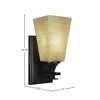 Toltec Lighting Uptowne 1 - Light Sconce in  Dark Granite with 5" Square Cayenne Linen Shade - 2 of 2
