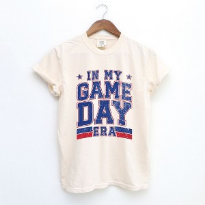 Simply Sage Market Women's In My Game Day Era - Blue Short Sleeve Garment Dyed Tee - 1 of 4