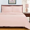 Luxury 700 Thread Count Solid 3 Piece Premium Cotton Duvet Cover Set, Modern Solid, Included: One Duvet Cover and Two Pillowshams by Blue Nile Mills - 2 of 3