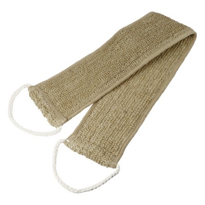 Unique Bargains Elasticity Body Scrub Towel 25.98"x3.94" Brown 1 Pc