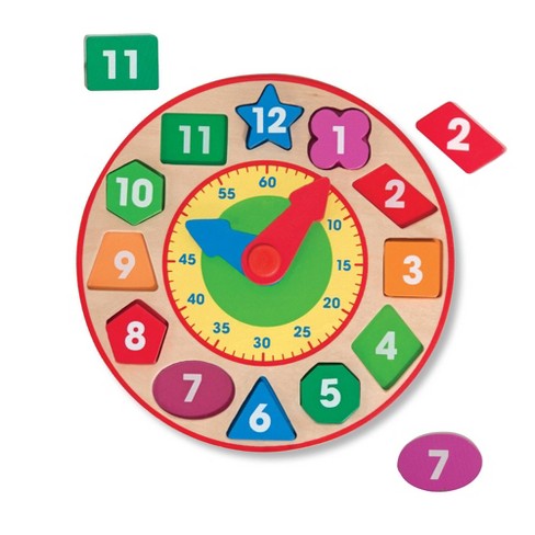Melissa & Doug Shape Sorting Clock - Wooden Educational Toy : Target