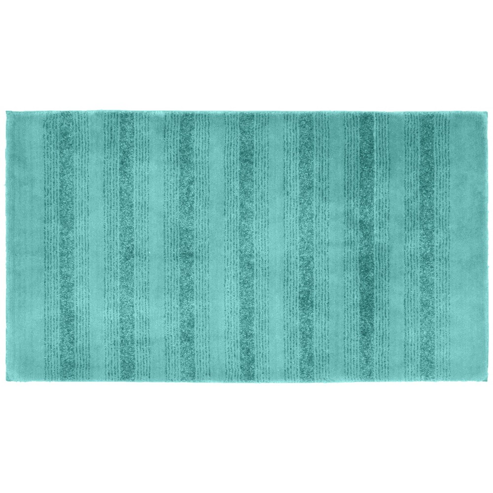 Photos - Bath Mat 30"x50" Nylon Washable Bathroom Rug Sea Foam - Garland Rug: Machine Made, Non-Skid, Tufted 