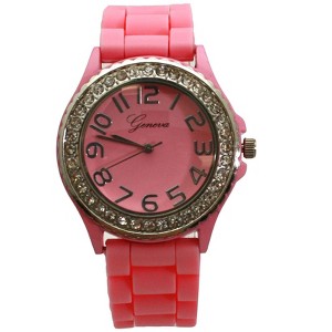 Olivia Pratt Every Day Silicone and Rhinestones Colorful Women Watch - 1 of 4