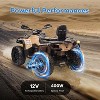 12V Electric Kids ATV, 2-Seater Ride-On Toy Car for Toddlers, 4-Wheel Vehicle with Remote Control, LED Lights, Music, Spring Suspension - 2 of 4