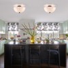 LLHZSY 15 9/10" Modern Semi Flush-Mount Ceiling Light 3-Light Half-Cut Pumpkin Petal Cloud Glass - 3 of 4