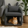 Mshliw Pet-Friendly Armchair with Scratch-Resistant Fabric, Triple-Entry Pet Hideaway, Dual-Use Sofa Chair with Cushion, Single Sofa - 2 of 4