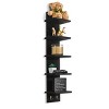 Sorbus 5 Tier Wall Mounted Floating Shelf Unit with Hooks - Home Decor and Storage Organizer - 3 of 4