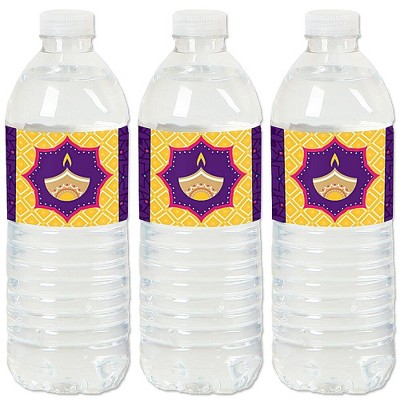 Big Dot of Happiness Happy Diwali - Festival of Lights Party Water Bottle Sticker Labels - Set of 20