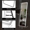 FONTOI Floor Standing Mirror with Stand, Wall Mirror, Wall Mounted Hanging Mirror, Makeup Mirror for Bedroom, Cloakroom, White, 21"*1.5"*64" - 3 of 4