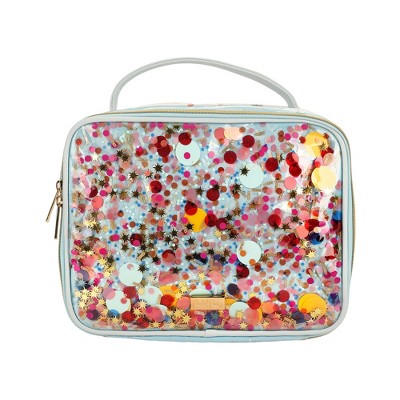 Packed Party Celebrate Every Day Insulated Lunch Box, Kids Lunch Bag for School, Cute Light Blue Lunch Bag