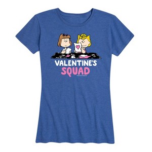 Women's - Peanuts - Valentine's Squad Short Sleeve Graphic T-Shirt - 1 of 4