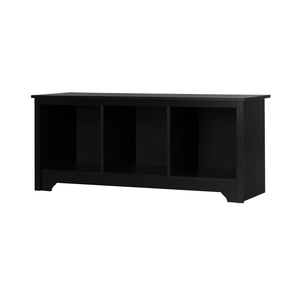 Photos - Chair Vito Cubby Storage Bench Pure Black - South Shore